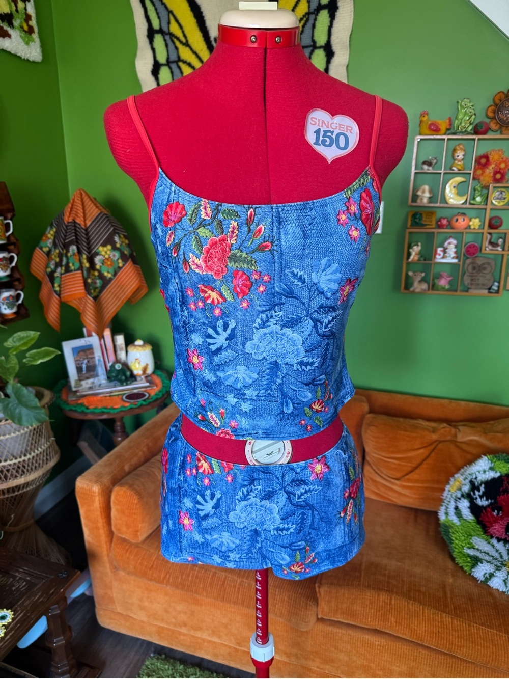 Vintage y2k tankini with shorts